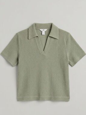 H&M Men's Short Sleeve Polo Knit Shirt